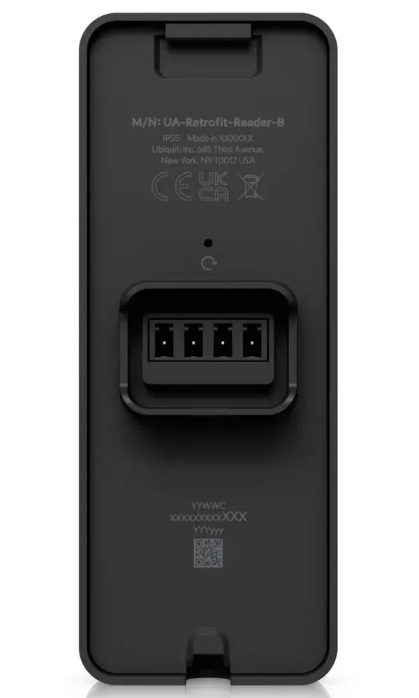 Ubiquiti UniFi Access Retrofit Reader B - Přístupová NFC čtečka pro Retrofit Hub, OSDP, IP55, RS-485, 12V, černá