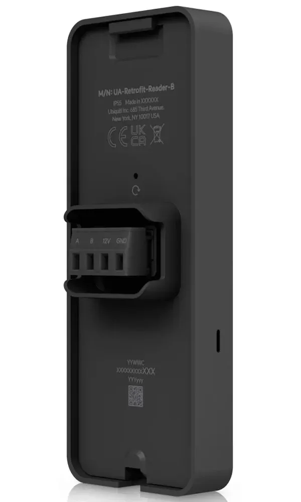 Ubiquiti UniFi Access Retrofit Reader B - Přístupová NFC čtečka pro Retrofit Hub, OSDP, IP55, RS-485, 12V, černá