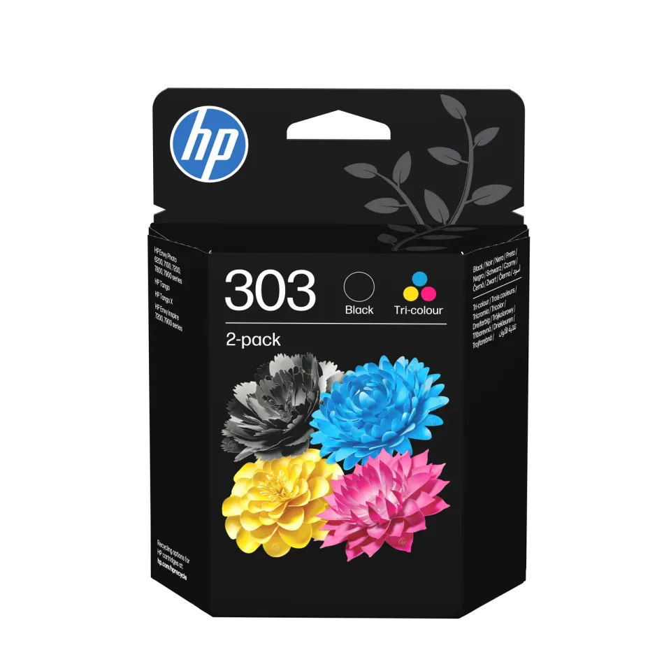 HP 303 Dvojbalení černé a tříbarevné originální inkoustové kazety