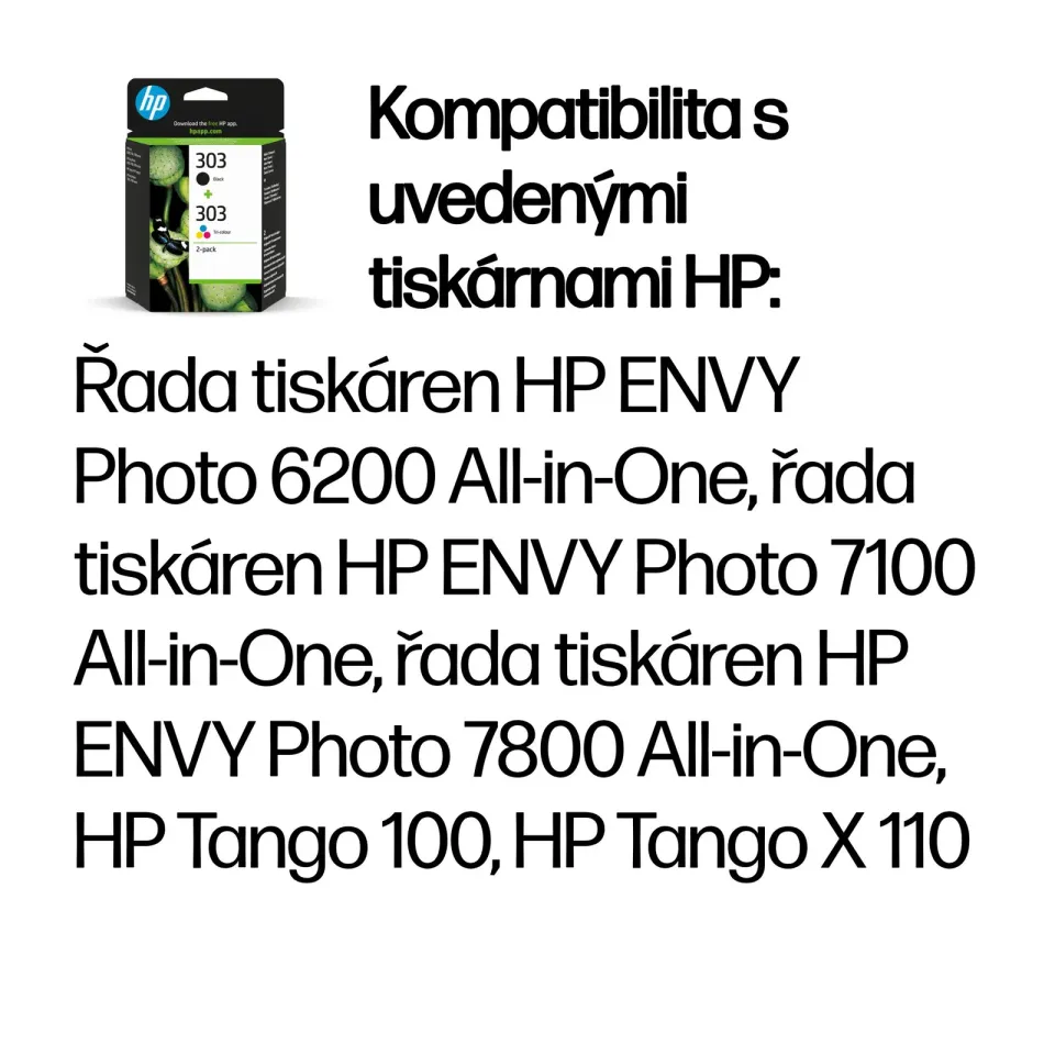 HP 303 Dvojbalení černé a tříbarevné originální inkoustové kazety