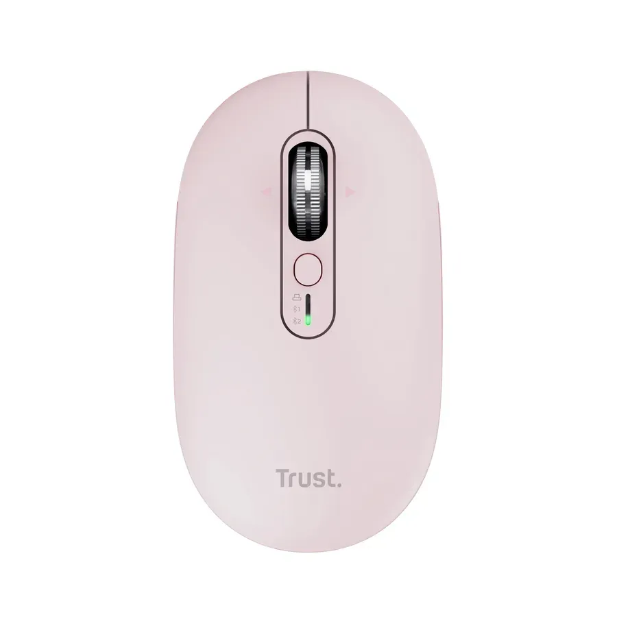 TRUST Myš Seron Hyperscroll Slim, Bezdrátová, růžová