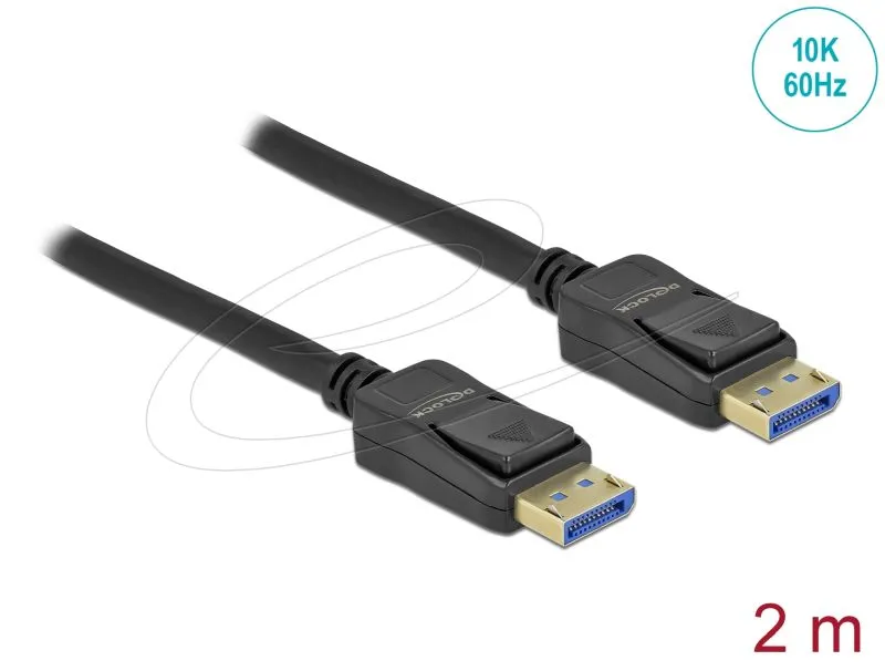 Delock DisplayPort kabel 10K 60 Hz 54 Gbps 2 m