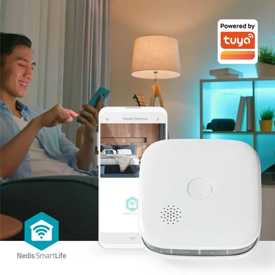 Nedis WIFIDS21WT3 SmartLife Detektor Kouře| Wi-Fi | Napájení z baterie | Životno