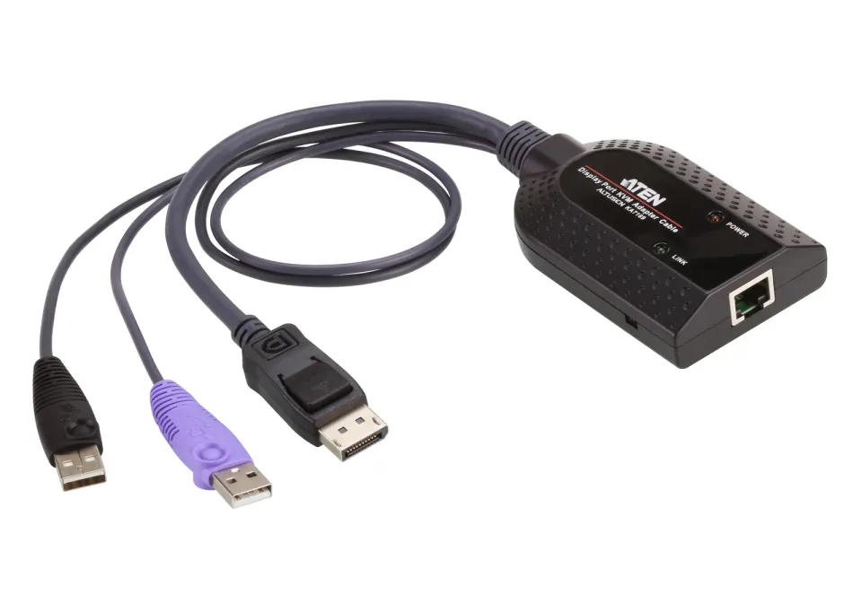 ATEN USB DisplayPort Virtual Media KVM Adapter with Smart Card Support