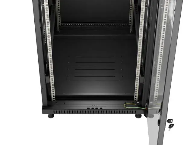 LANBERG Volně stojící skříň 19" 42U/600x800 (v rozloženém stavu) černá (RAL9004)