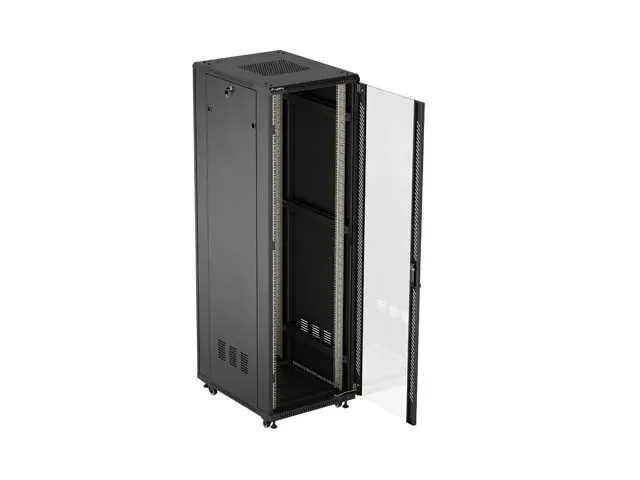 LANBERG Volně stojící skříň 19" 42U/600x800 (v rozloženém stavu) černá (RAL9004)