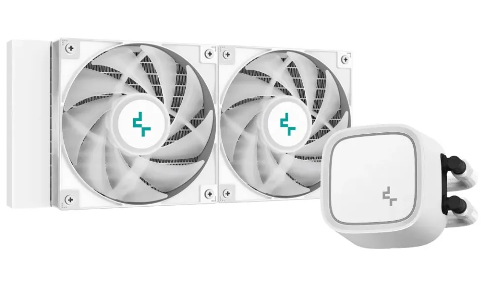 DEEPCOOL vodní chladič LE520 / 2x120 mm fan / ARGB / Intel i AMD (LG1700) / bílý