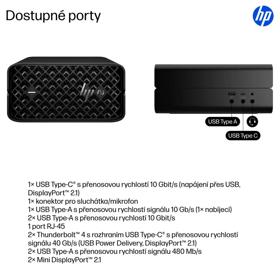 HP PC Z2 Mini G1a AMD Ryzen AI Max PRO 380 APU, 32GB fixed, 1TB, AMD Radeon 8040S graphics,no Kb+Mouse,300W,Win11Pro,3yo