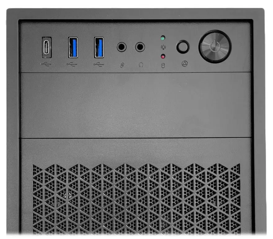 EUROCASE skříň ML N6-530B, Midi Tower, 1xUSB-C, 2xUSB 3.0, 2x audio, bez zdroje