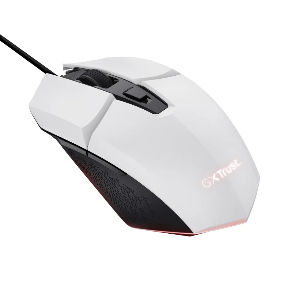 TRUST myš GXT 109W FELOX Gaming Mouse, optická, USB, bílá
