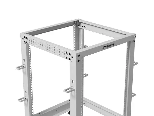 LANBERG OTEVŘENÝ RACK 19" 15U 600X600-1100 NASTAVITELNÝ ŠEDÝ