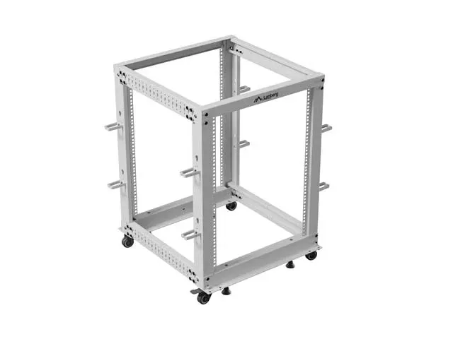 LANBERG OTEVŘENÝ RACK 19" 15U 600X600-1100 NASTAVITELNÝ ŠEDÝ
