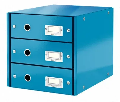 LEITZ Zásuvkový box Click&Store, 3 zásuvky, modrá