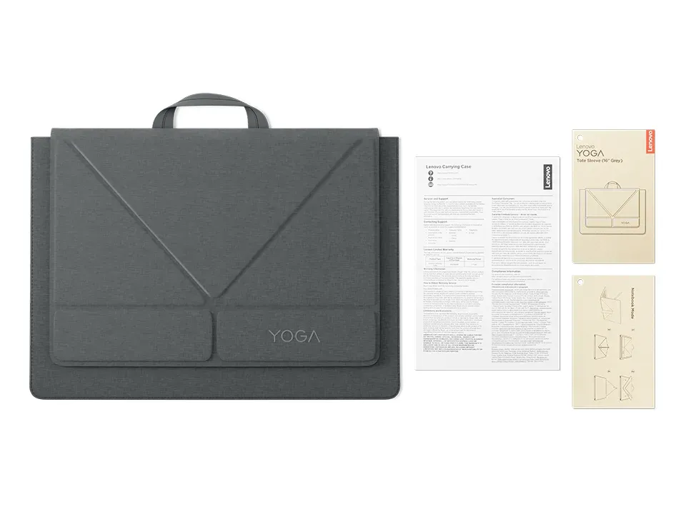 Lenovo Yoga 16" Tote Sleeve = pouzdro na 16" Lenovo Yoga notebooky v šedé barvě