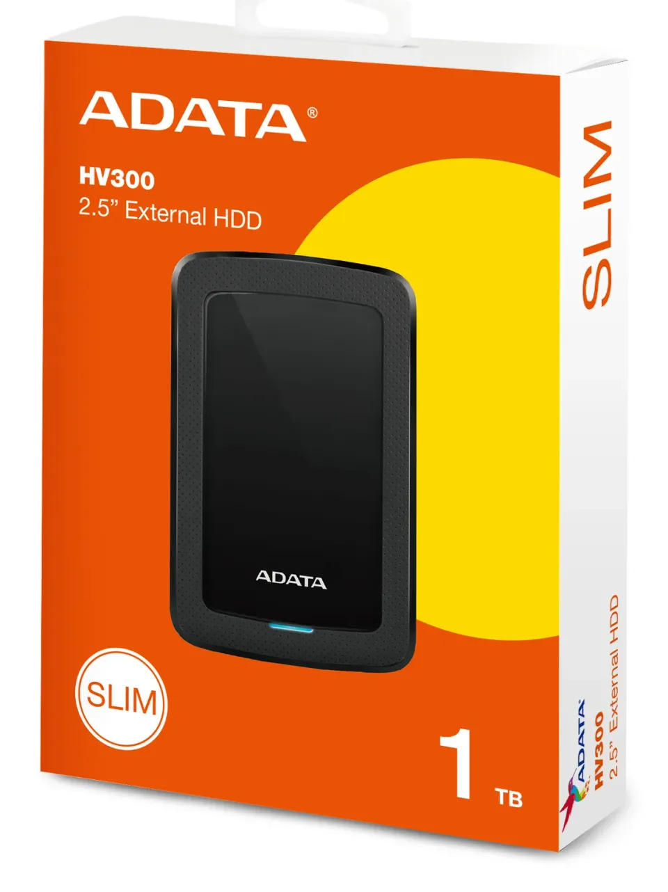 ADATA Externí HDD 1TB 2,5" USB 3.1 HV300, černý