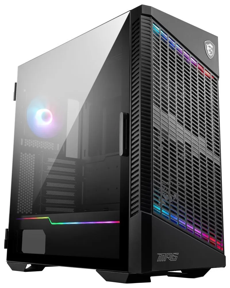 MSI skříň MPG VELOX 100P AIRFLOW/ bez zdroje/ levé temp. sklo/ 3x 120mm/ 1x 120mm ARGB/1x USB3.1 Type-C/2x US...