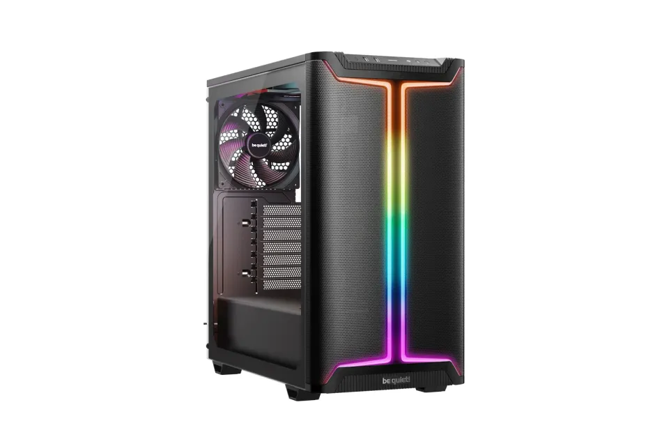 Be quiet! skříň PURE BASE 501DX / ATX / 3x140mm PWM fan / ARGB LED pásek / USB3.2 / temperované sklo / černá