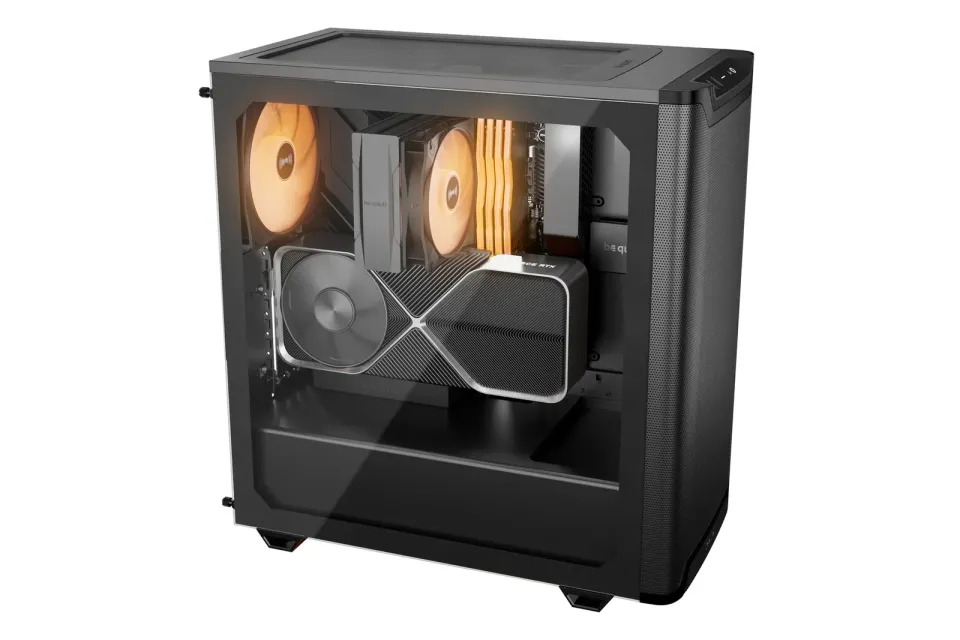 Be quiet! skříň PURE BASE 501DX / ATX / 3x140mm PWM fan / ARGB LED pásek / USB3.2 / temperované sklo / černá