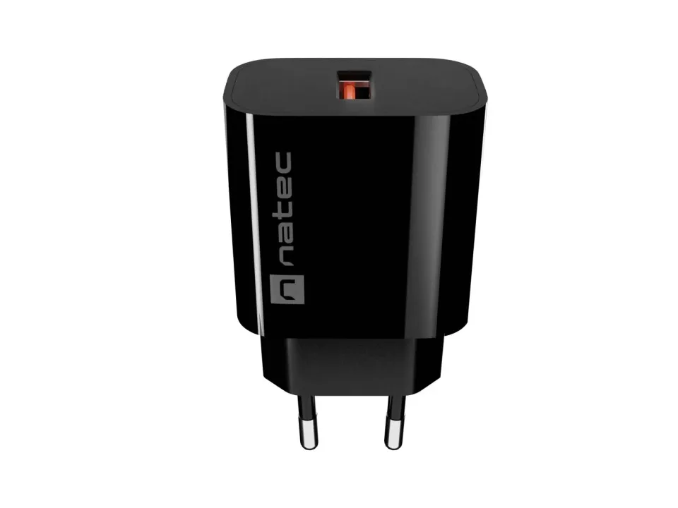 Universální nabíječka Natec RIBERA 18W, 1X USB-A,černá