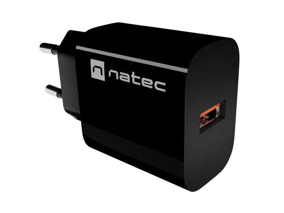 Universální nabíječka Natec RIBERA 18W, 1X USB-A,černá