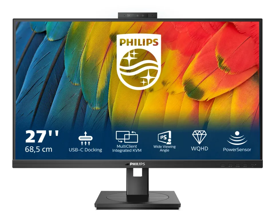 Philips MT IPS LED 27B1U5601H/00 - IPS panel, 2560x1440, HDMI, DP, USB-C, USB, LAN, repro, pivot, webcam