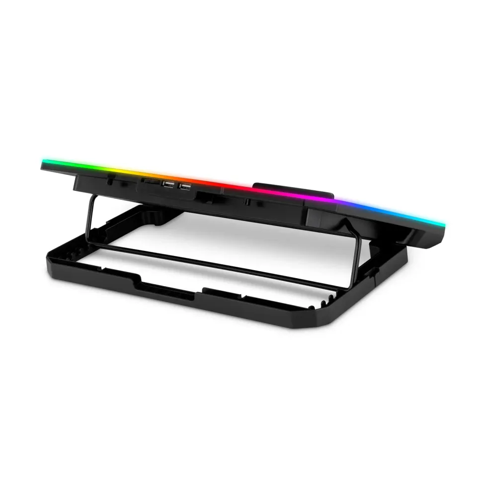 EVOLVEO CoolPro, chladící podložka pod notebook, 2x ventilátor, RGB podsvícení,