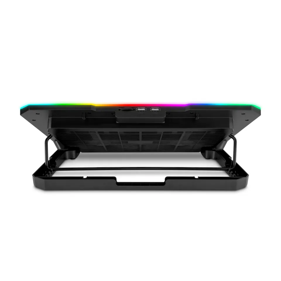 EVOLVEO CoolPro, chladící podložka pod notebook, 2x ventilátor, RGB podsvícení,