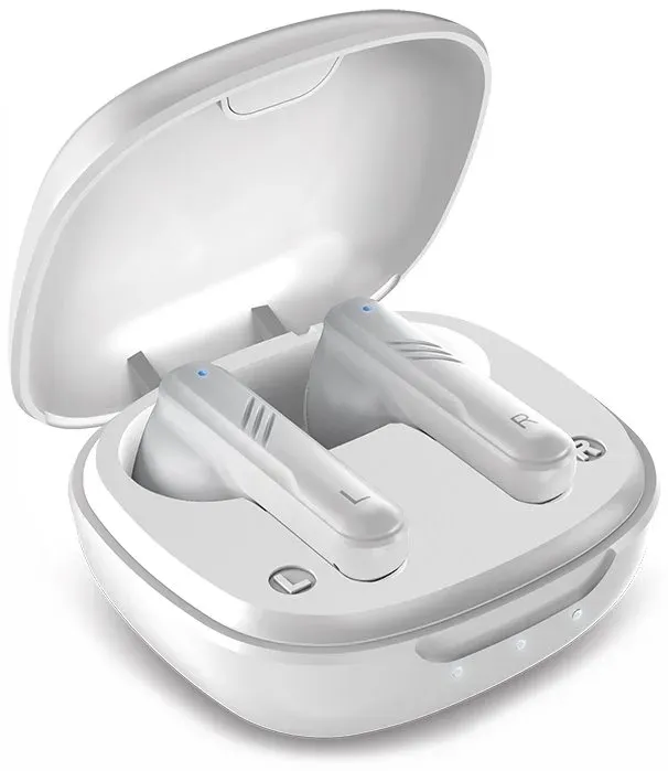 GENIUS sluchátka s mikrofonem HS-M905BT bezdrátový, do uší, mikrofon, výdrž 4 hodiny,, Bluetooth, USB-C, bílá