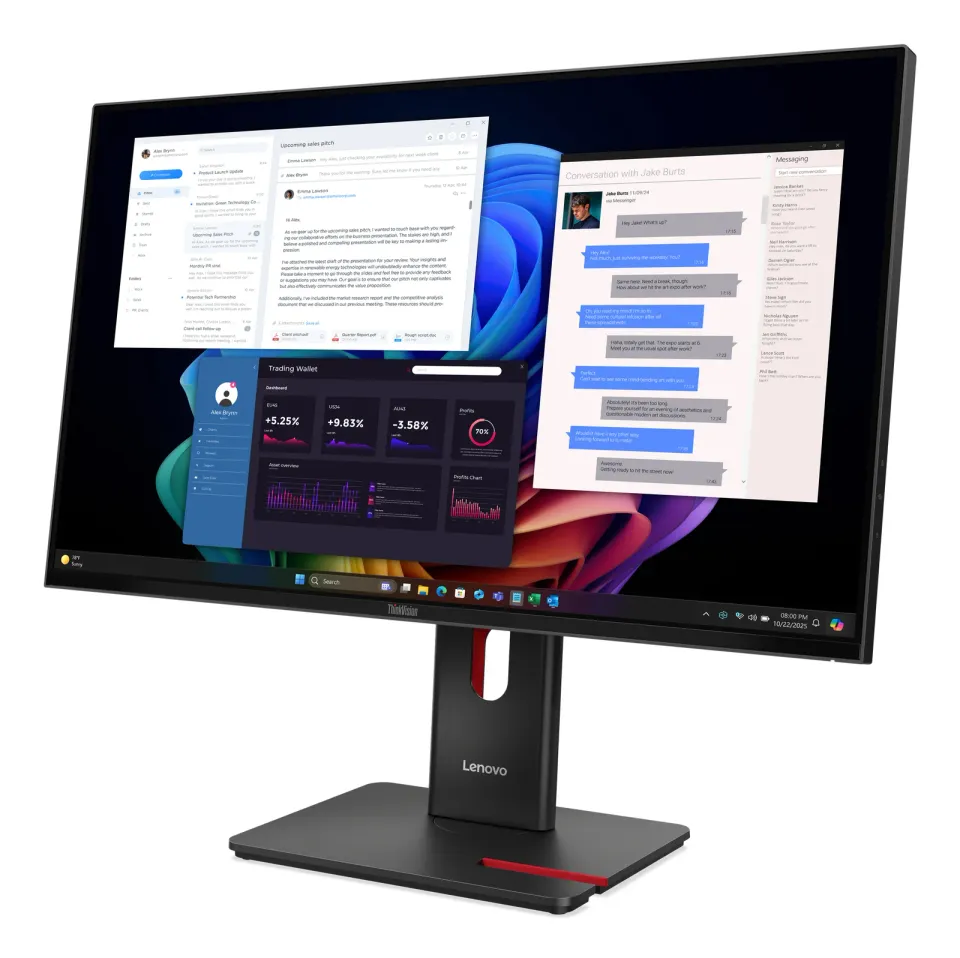Lenovo LCD T27UD-40 27" 3840x2160 IPS/6ms/350 cd/m2/1500:1/Repro/HDMI/DP/3xUSB-C