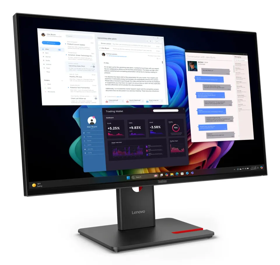 Lenovo LCD T27UD-40 27" 3840x2160 IPS/6ms/350 cd/m2/1500:1/Repro/HDMI/DP/3xUSB-C