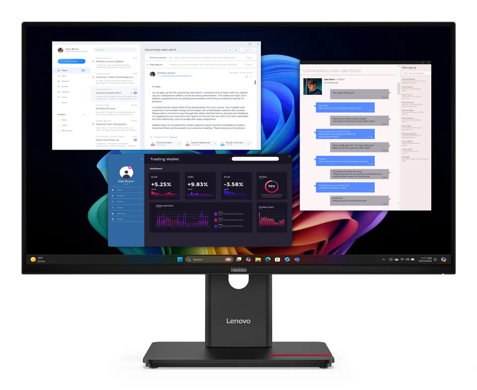 Lenovo LCD T27UD-40 27" 3840x2160 IPS/6ms/350 cd/m2/1500:1/Repro/HDMI/DP/3xUSB-C