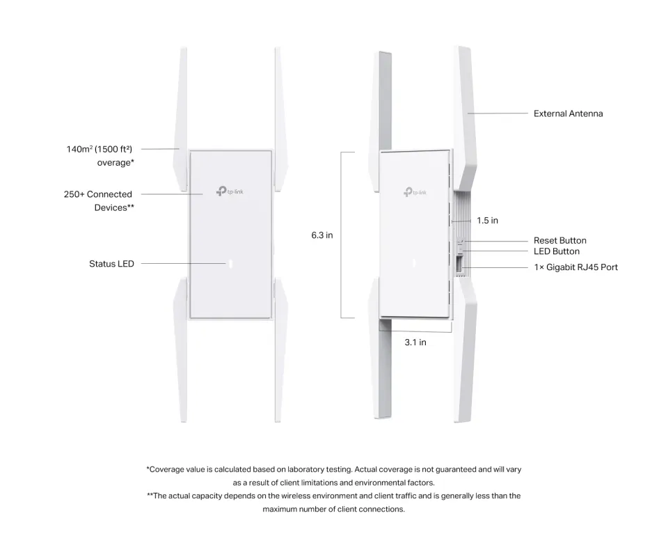 TP-Link EAP673 - AX5400 Mesh Wi-Fi 6 Extender