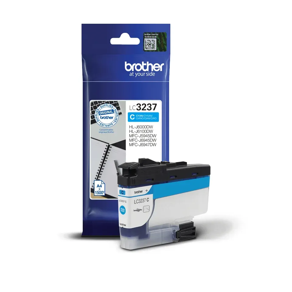 Brother LC-3237C (inkoust cyan,1500 str.@ 5% draft)