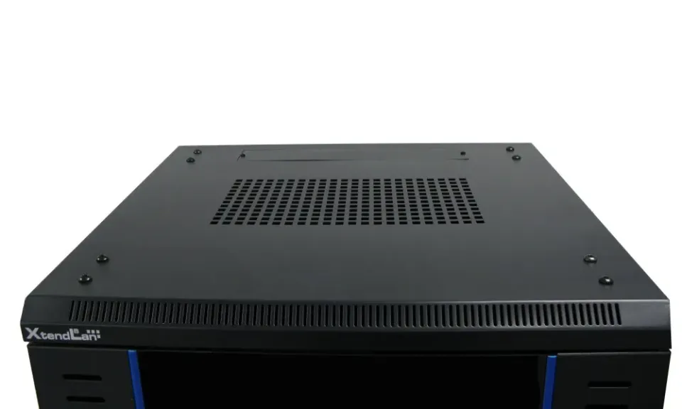XtendLan 19" stojanový rozvaděč 42U 600x800, nosnost 800kg, skleněné dveře, plná záda, kolečka,černý