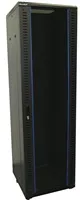 XtendLan 19" stojanový rozvaděč 42U 600x800, nosnost 800kg, skleněné dveře, plná záda, kolečka,černý