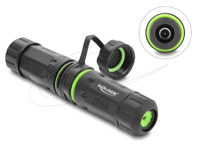Delock Kabelový konektor ze zásuvky DC 5,5 x 2,1 mm na zásuvku DC 5,5 x 2,1 mm,