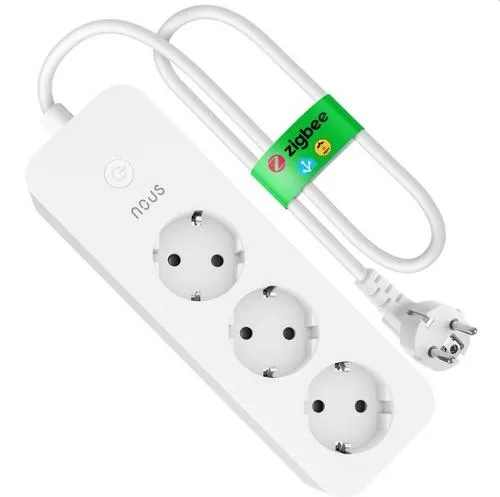 NOUS A11Z smart prodlužovací kabel DE/Schuko (bez kolíku, 1.8m), ZigBee 16A, s měřením, kompatibilní s Tuya