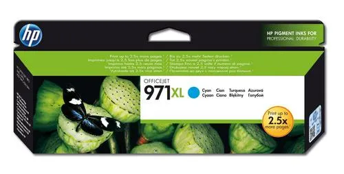 HP CN626AE originální náplň modrá č.971XL velká (cca 6600 stran, cyan, pro OJ Pro X476dw, X576dw, X451dw, X551dw