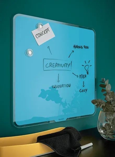 LEITZ Magnetická tabule na zeď Cosy 450x450mm, klidná modrá