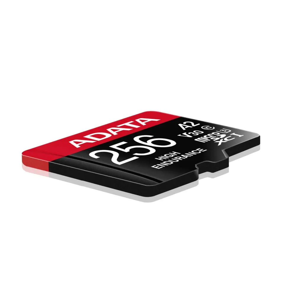 ADATA MicroSDXC karta 256GB High Endurance UHS-I C10 V30 A2 (R:100/W:85 MB/s) + SD adaptér