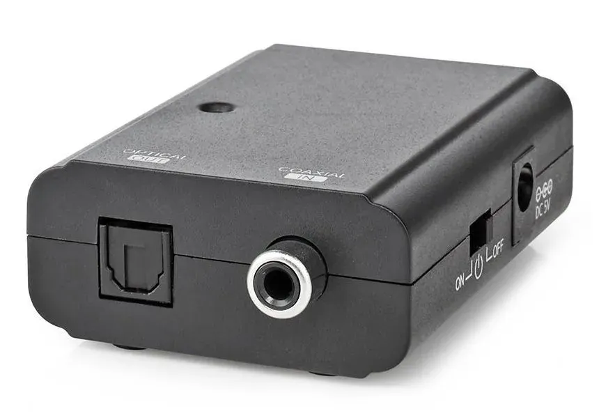 Nedis ACON2505BK - Digitální audio převodník | 1cestný | Vstupní konektor: 1x S