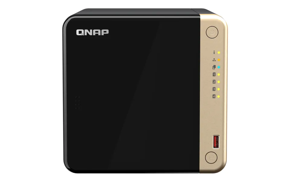 QNAP TS-464-8G TurboNAS server s RAID, 1x 8GB fix DDR4, pro 4x3,5/2.5" SATA HDD/SSD (1xHDMI, 2xUSB3+2xGLAN datové úložiště)