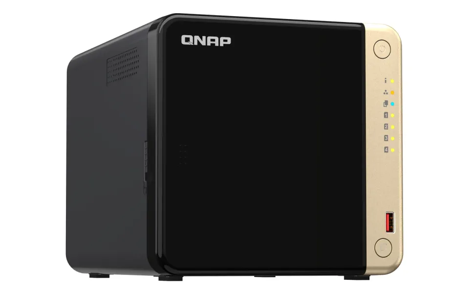 QNAP TS-464-8G TurboNAS server s RAID, 1x 8GB fix DDR4, pro 4x3,5/2.5" SATA HDD/SSD (1xHDMI, 2xUSB3+2xGLAN datové úložiště)