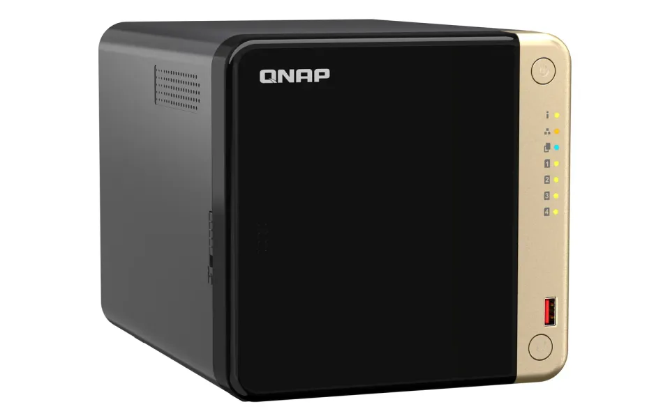 QNAP TS-464-8G TurboNAS server s RAID, 1x 8GB fix DDR4, pro 4x3,5/2.5" SATA HDD/SSD (1xHDMI, 2xUSB3+2xGLAN datové úložiště)