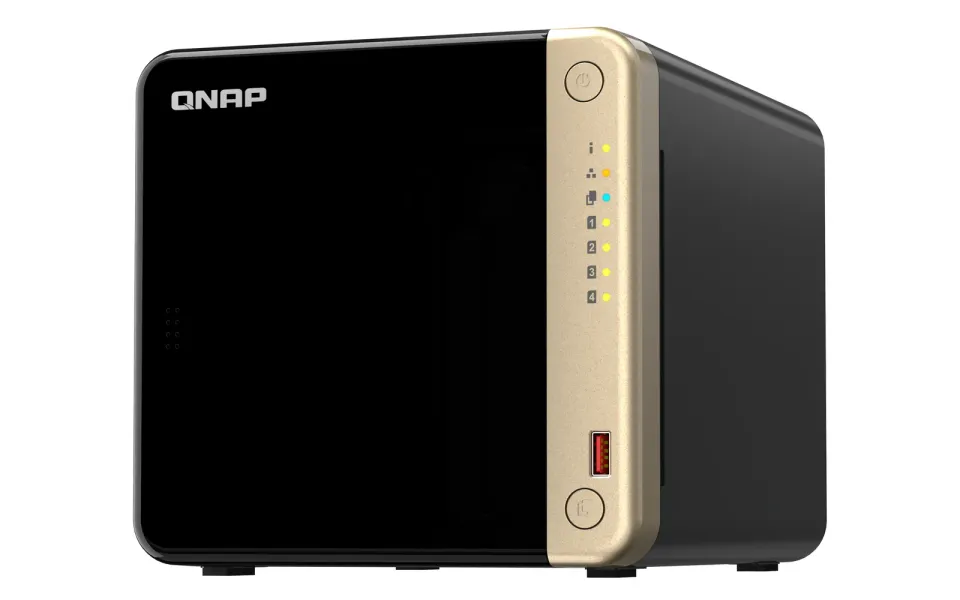 QNAP TS-464-8G TurboNAS server s RAID, 1x 8GB fix DDR4, pro 4x3,5/2.5" SATA HDD/SSD (1xHDMI, 2xUSB3+2xGLAN datové úložiště)