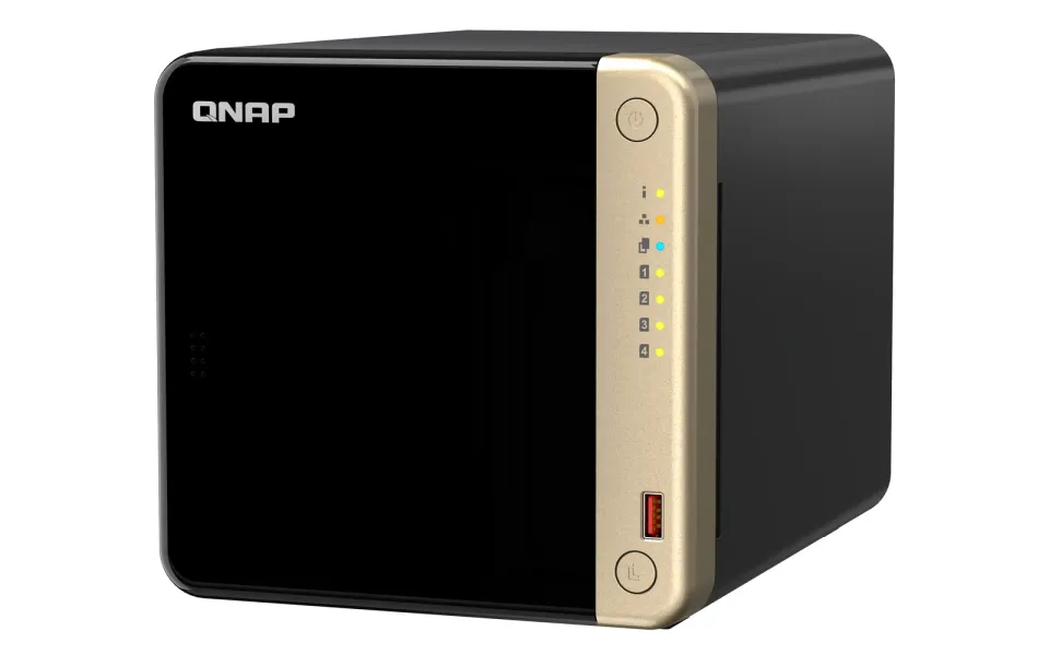 QNAP TS-464-8G TurboNAS server s RAID, 1x 8GB fix DDR4, pro 4x3,5/2.5" SATA HDD/SSD (1xHDMI, 2xUSB3+2xGLAN datové úložiště)