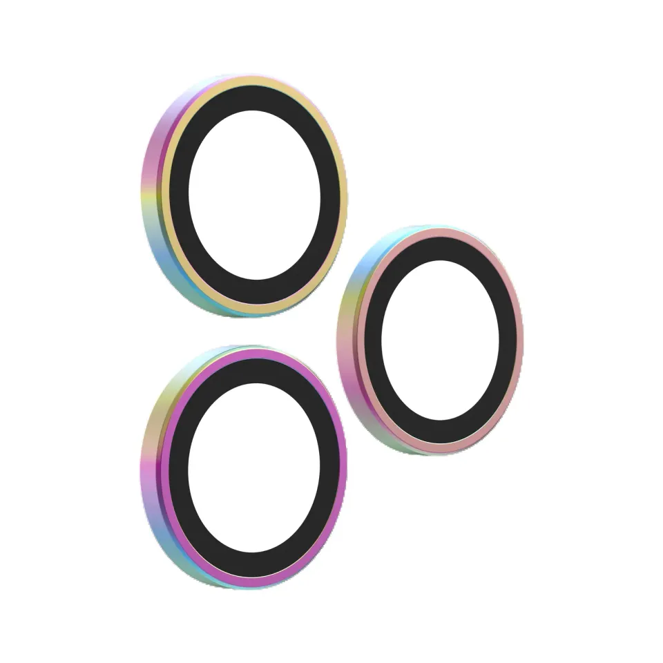 Glass Elite Anti-Reflective Camera Rings for Apple iPhone 18 Pro Max / 18 Pro - Iridescent