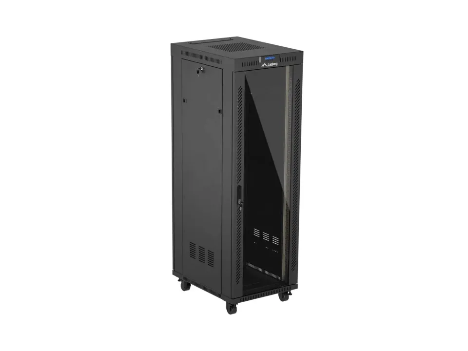 LANBERG Volně stojící skříň 19" 37U/600x800 (v rozloženém stavu) skleněné dveře