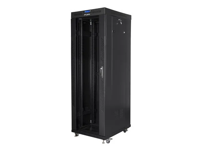 LANBERG Volně stojící skříň 19" 37U/600x800 (v rozloženém stavu) skleněné dveře