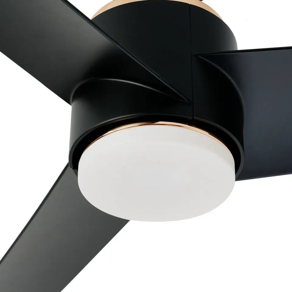 IMMAX NEO LITE BEAUTY SMART LED stropní svítidlo s ventilátorem 18W, Wi-Fi, TUYA, růžové zlato-černé